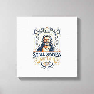 Jesus Boutique Eigenaar Kleine Zakelijke T-Shirt C Canvas Afdruk
