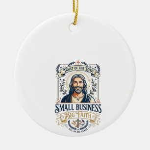Jesus Boutique Eigenaar Kleine Zakelijke T-shirt C Keramisch Ornament