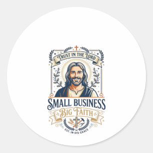 Jesus Boutique Eigenaar Kleine Zakelijke T-Shirt C Ronde Sticker