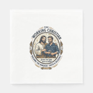 Jesus Bouwvakker T-shirt Christelijke Grafiek_ Servet