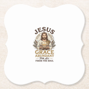 Jesus Bowling Vintage T-shirt Christelijke Grafiek Kartonnen Onderzetters