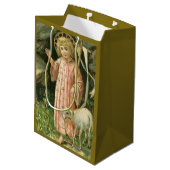 Jesus Boy Child Cross Lamb Paasbloemen Medium Cadeauzakje (Achterkant Gekanteld)