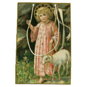 Jesus Boy Child Cross Lamb Paasbloemen Medium Cadeauzakje (Achterkant)