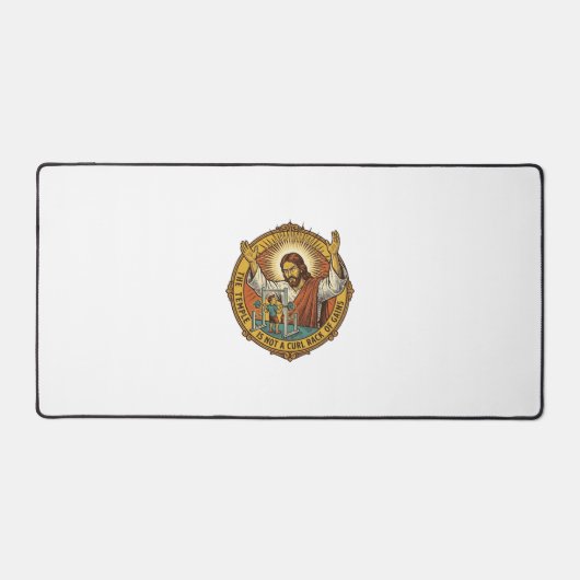 Jesus Boze Biceps Curls Squat Rack Gym Ergernis H Bureaumat (Voorkant)