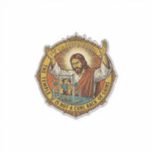 Jesus Boze Biceps Curls Squat Rack Gym Ergernis H Sticker (Voorkant)