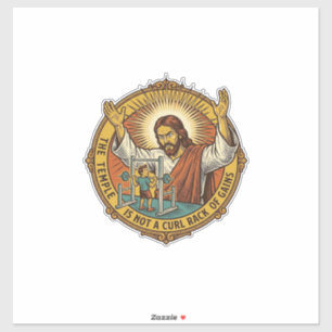 Jesus Boze Biceps Curls Squat Rack Gym Ergernis H Sticker