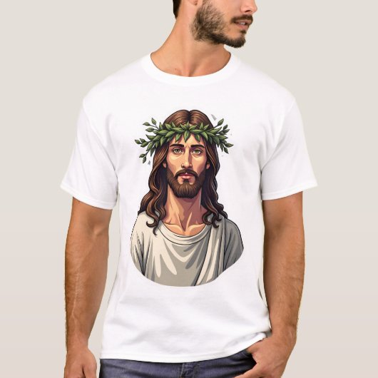 Jesus Branch Crest Vintage Gravure T-shirt (Voorkant)