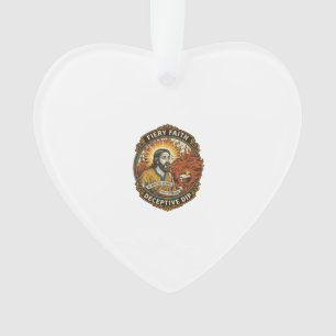 Jesus Brandende Mond Super Scherp Feest Dip Humor_ Ornament