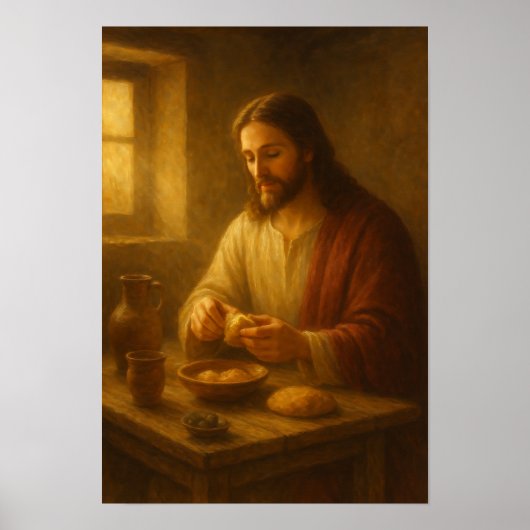 Jesus Breaking Bread Poster (Voorkant)