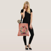 JESUS BRINGS JOY Peach Kerstmis Wreater Tote Bag (Op model)