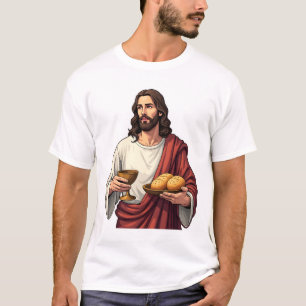 Jesus Brood Wijn Vintage Gravure T-shirt 2