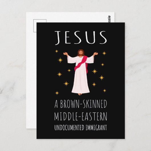 Jesus Brown-skinned ongedocumenteerde immigrant I Briefkaart (Voorkant / Achterkant)