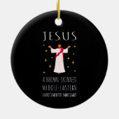 Jesus Brown-skinned ongedocumenteerde immigrant I Keramisch Ornament (Achterkant)