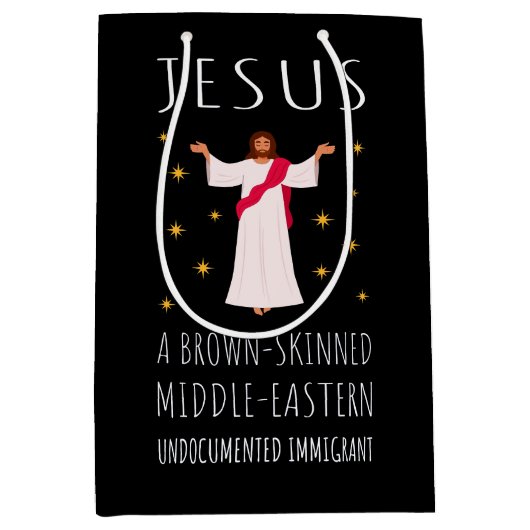 Jesus Brown-skinned ongedocumenteerde immigrant I Medium Cadeauzakje (Voorkant)