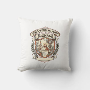 Jesus Bruiloft Locatie Bord Jesus Bruiloft Locatie Kussen