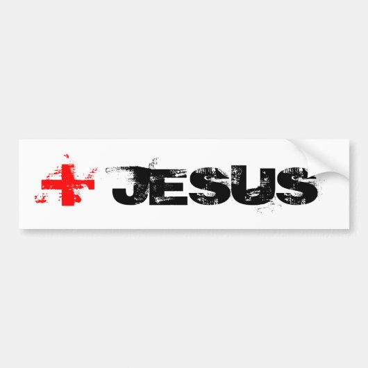 +Jesus Bumpersticker (Voorkant)
