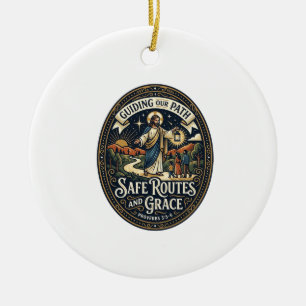 Jesus Buschauffeur Openbaarvervoerwerker T-shirt O Keramisch Ornament