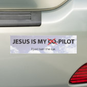 Jesus-C-o-Pilot Bumpersticker (Op auto)