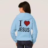 Jesus cadeaus Ik hou van Jesus logo op een sweatsh (Achterkant volledig)