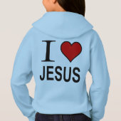 Jesus cadeaus Ik hou van Jesus logo op een sweatsh (Achterkant)