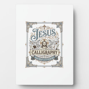 Jesus-calligrafie Heilige lettertypografie Jezus C Fotoplaat