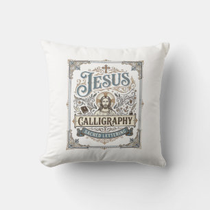 Jesus-calligrafie Heilige lettertypografie Jezus C Kussen
