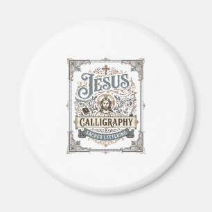 Jesus-calligrafie Heilige lettertypografie Jezus C Magneet