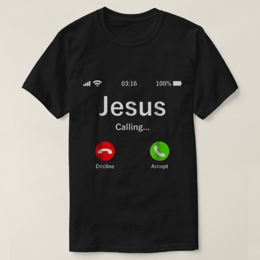 Jesus Calling Faith Phone Design T-shirt (Design voorkant)