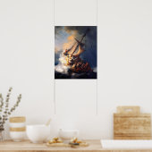 Jesus Calms het Storm Zee van Galilee Rembrandt Poster (Keuken)