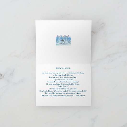 Jesus Calms the Sea Bedankkaart (Binnen)