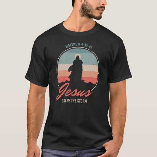 "Jesus calms the storm" T-Shirt (Voorkant)
