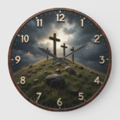 Jesus Calvary Hill Crosses Grote Klok (Voorkant)