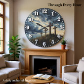 Jesus Calvary Sunset Impasto Grote Klok