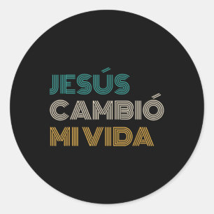 Jesús Cambió Mi Vida Christelijk Spaans Ronde Sticker