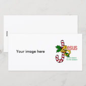 Jesus Candy Cane Photo Card Feestdagenkaart (Voorkant / Achterkant)