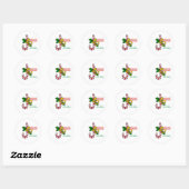 Jesus Candy Cane Ronde Sticker (Vel)