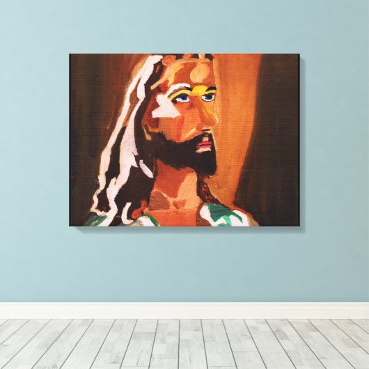 JESUS canvas Afdruk (Insitu (Houten vloer))