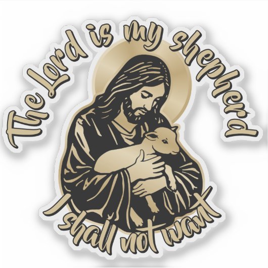Jesus Caring Shepherd Sticker (Voorkant)
