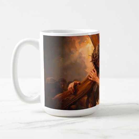 Jesus Carries The Cross Mug Koffiemok (Links)