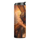 Jesus Carries The Cross Thermal Tumbler Thermosbeker (Gedraaid links)