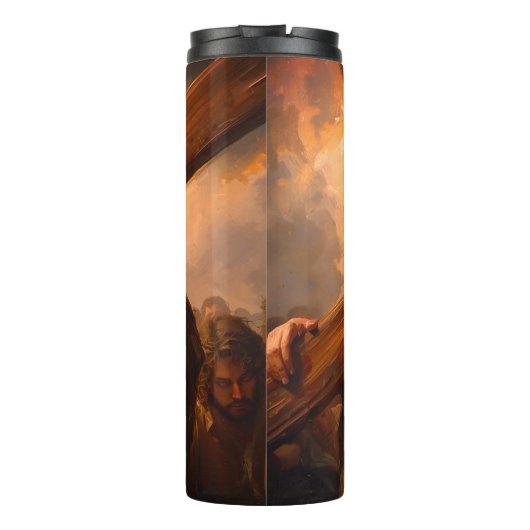 Jesus Carries The Cross Thermal Tumbler Thermosbeker (Achterkant)