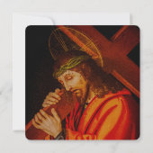 Jesus carrying the cross card (Achterkant)