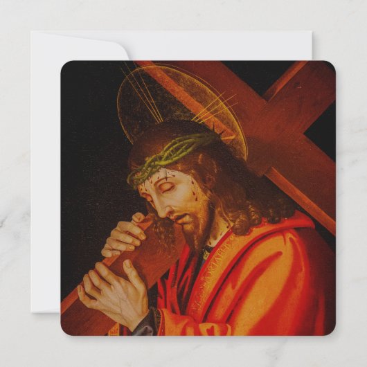 Jesus carrying the cross card (Achterkant)