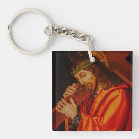 Jesus carrying the cross key ring sleutelhanger (voorkant)