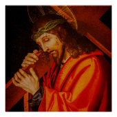 Jesus carrying the cross poster (Voorkant)