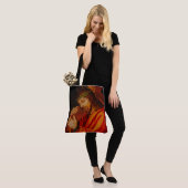 Jesus carrying the cross tote bag (Op model)