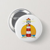 Jesus Cartoon Lighthouse Ronde Button 5,7 Cm (Voorkant /achterkant)