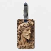 Jesus Carving Bagagelabel (Achterkant verticaal)