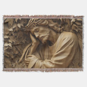 Jesus Carving Gooi Deken (Voorkant)