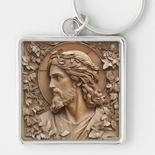 Jesus Carving Sleutelhanger (Voorkant)